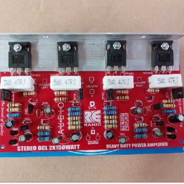 Kit Power Amplifier OCL Stereo 150 Watt 200 Watt Tip2955 TIP3055