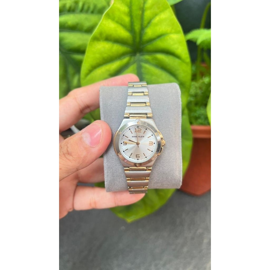 Jam Anne Klein Women's Two-Tone Bracelet Watch (model 10/8655SVTT)
