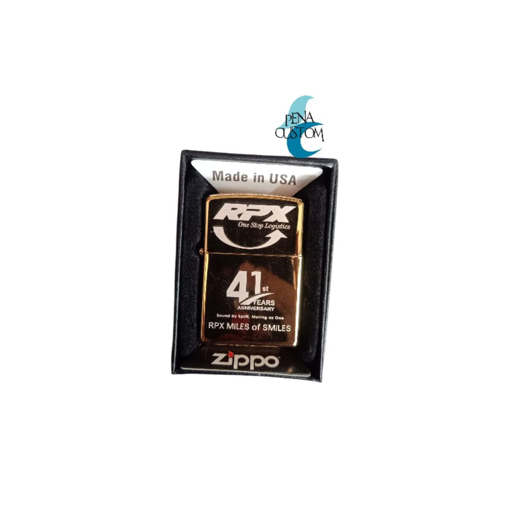korek Zippo gold custom