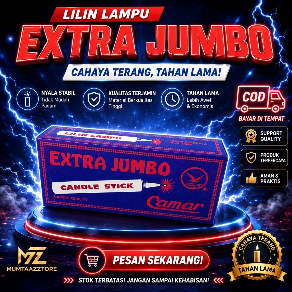 MTZ | LILIN JUMBO UKURAN BESAR CAP CAMAR BIRU | KTRK
