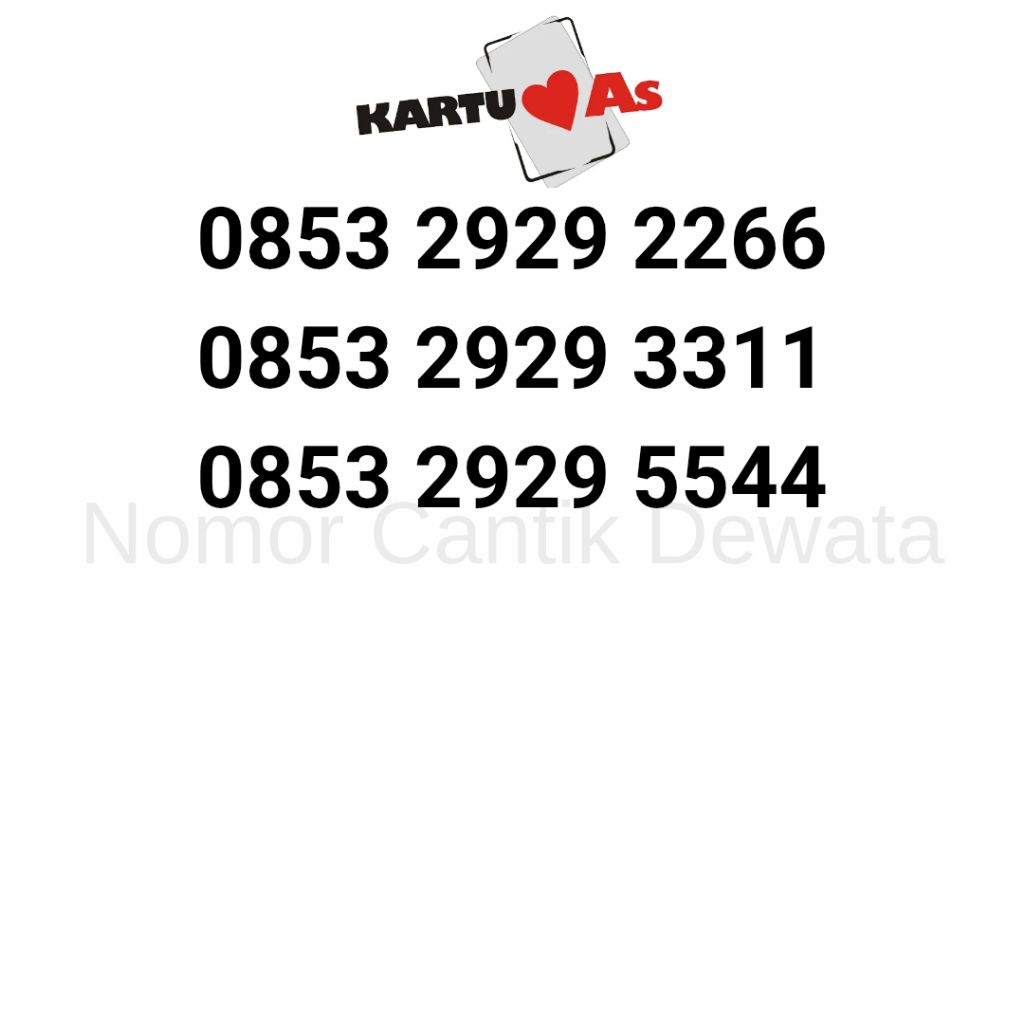 Nomor Cantik Kartu AS Seri 2929 aabb, Nomor Cantik Telkomsel, Nomer Cantik