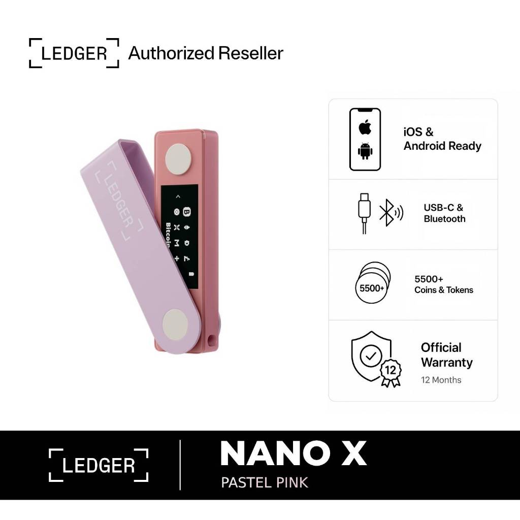 Ledger Nano X Pastel Pink Hardware Wallet Official Store