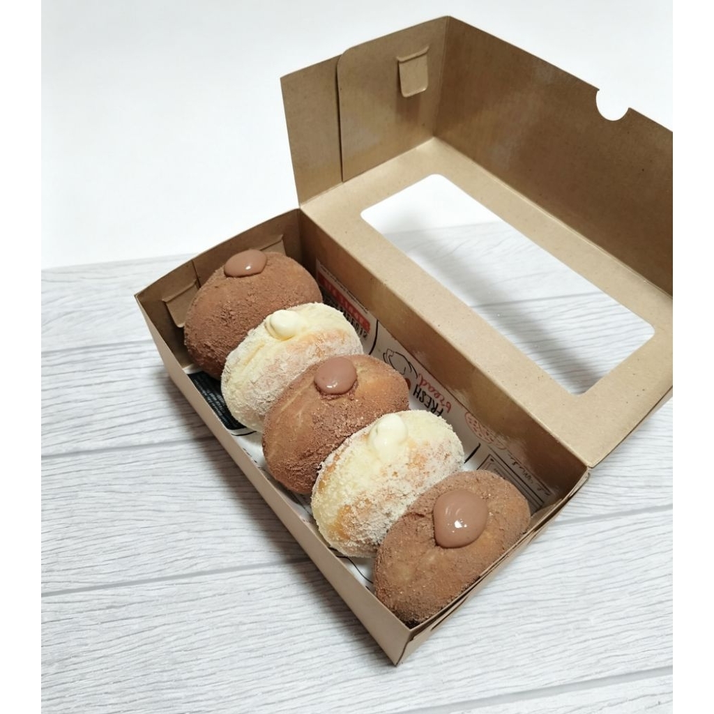 Donat Susu Premium Viral / Donat Bomboloni Susu Dengan Sourdough Viral Mini Size Pre Order Isi Cream