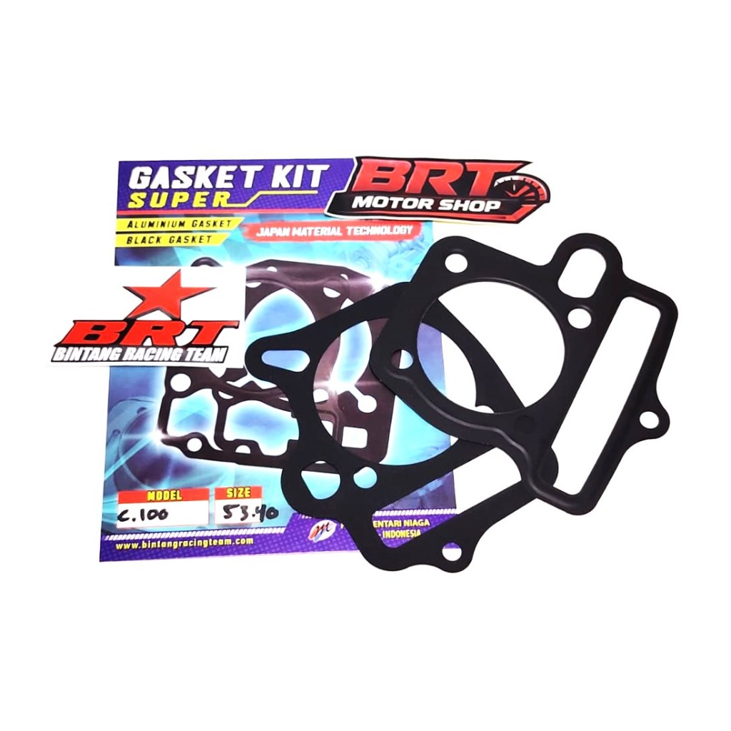 GASKET PAKING ATAS BAWAH BRT C100 SUPRA FIT GRAND LEGENDA ASTREA WIN 100 REVO 100 PRIMA 53.4mm GASKE