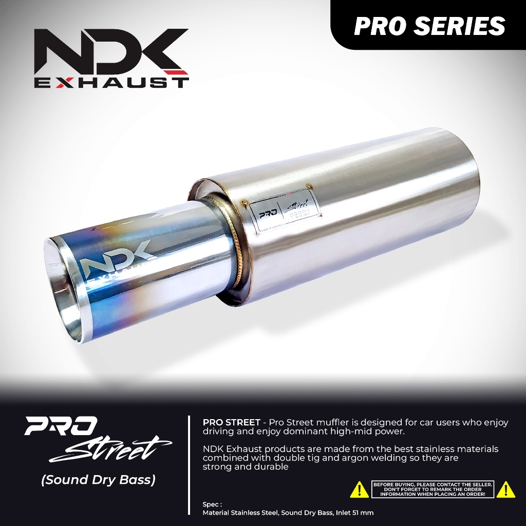Knalpot Racing Mobil Avanza, Xenia, Rush, Terios, Veloz Muffler Pro Street NDK EXHAUST - Knalpot Mob