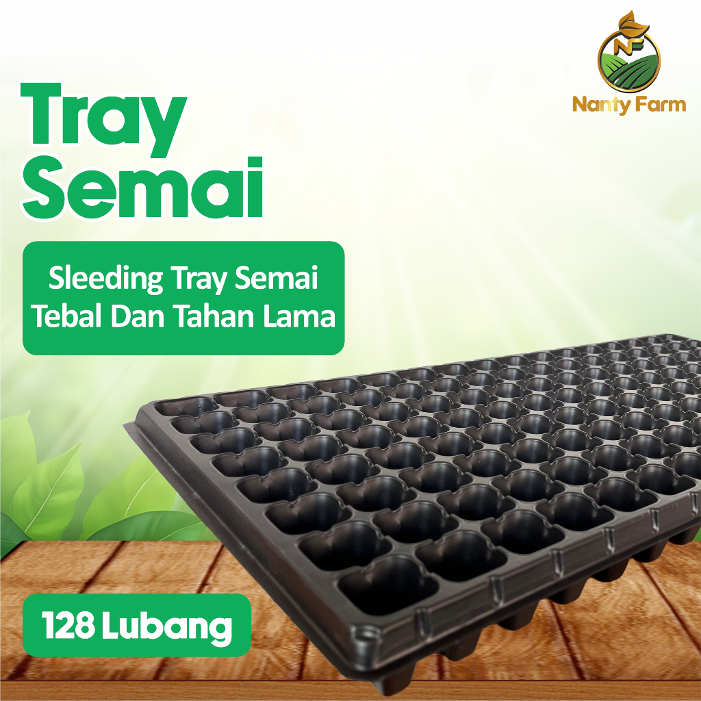 Tray Semai 128 Lubang Traypot Pot Seed Tray Biji Bibit- Tray Semai 128 Lubang
