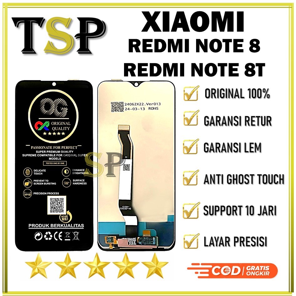 LCD XIAOMI REDMI NOTE 8 / REDMI NOTE 8T TOUCHSCREEN ORIGINAL 100%