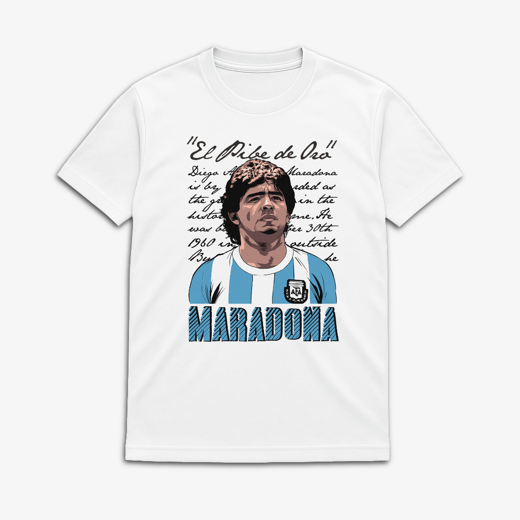 OVERHEADKICK PREMIUM TEES MARADONA T-SHIRT / KAOS BOLA / KAOS PEMAIN BOLA / KAOS DIEGO MARADONA / KA