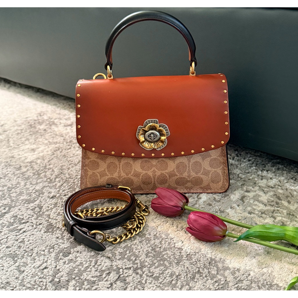 preloved coach parker top handle