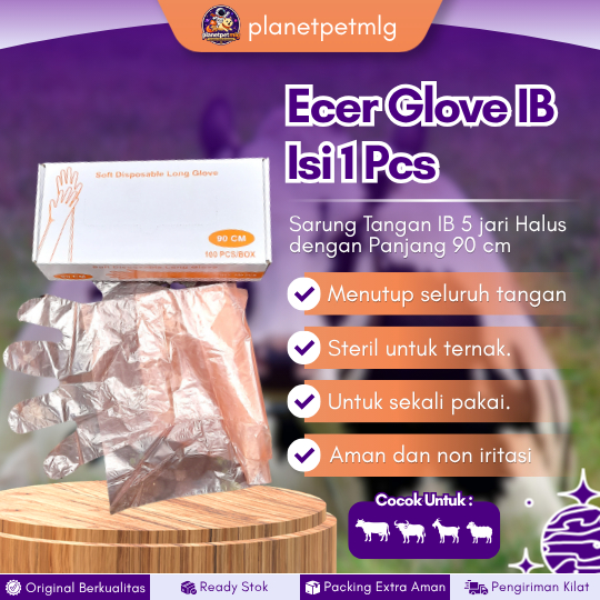 GLOVE IB - Sarung Tangan IB 5 jari Halus dengan Panjang 90 cm
