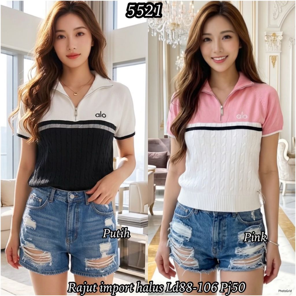 5521 - 15522 atasan wanita rajut import halus