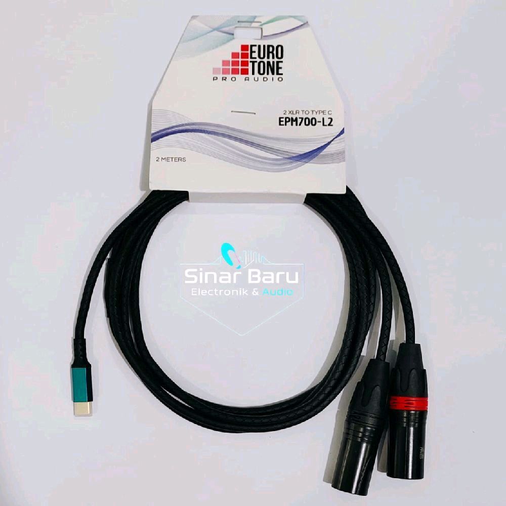 kabel konektor 2 xlr male to usb tipe-C