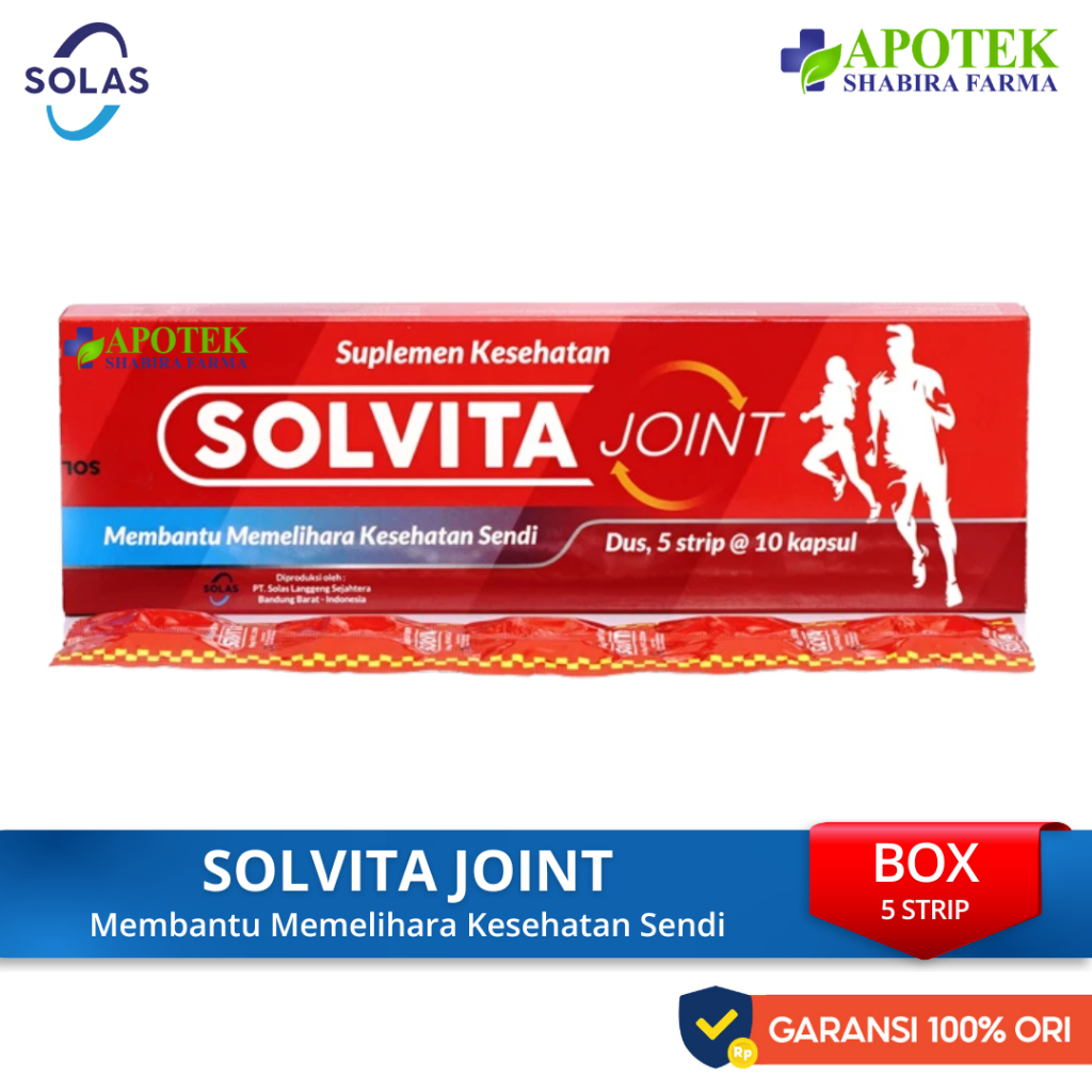 Solvita Joint Box 50 Kapsul - Suplemen Tulang Dan Sendi Dewasa Lansia