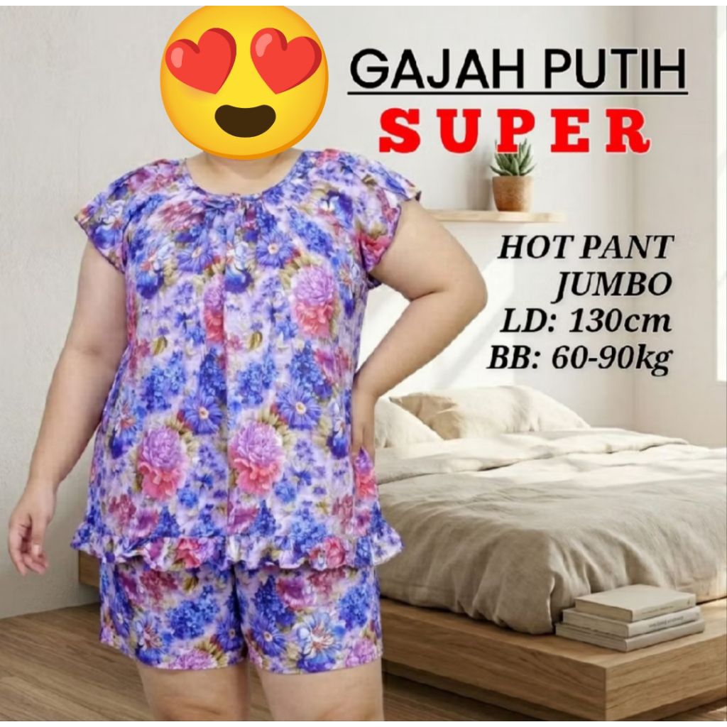 setelan super gajah putih wanita