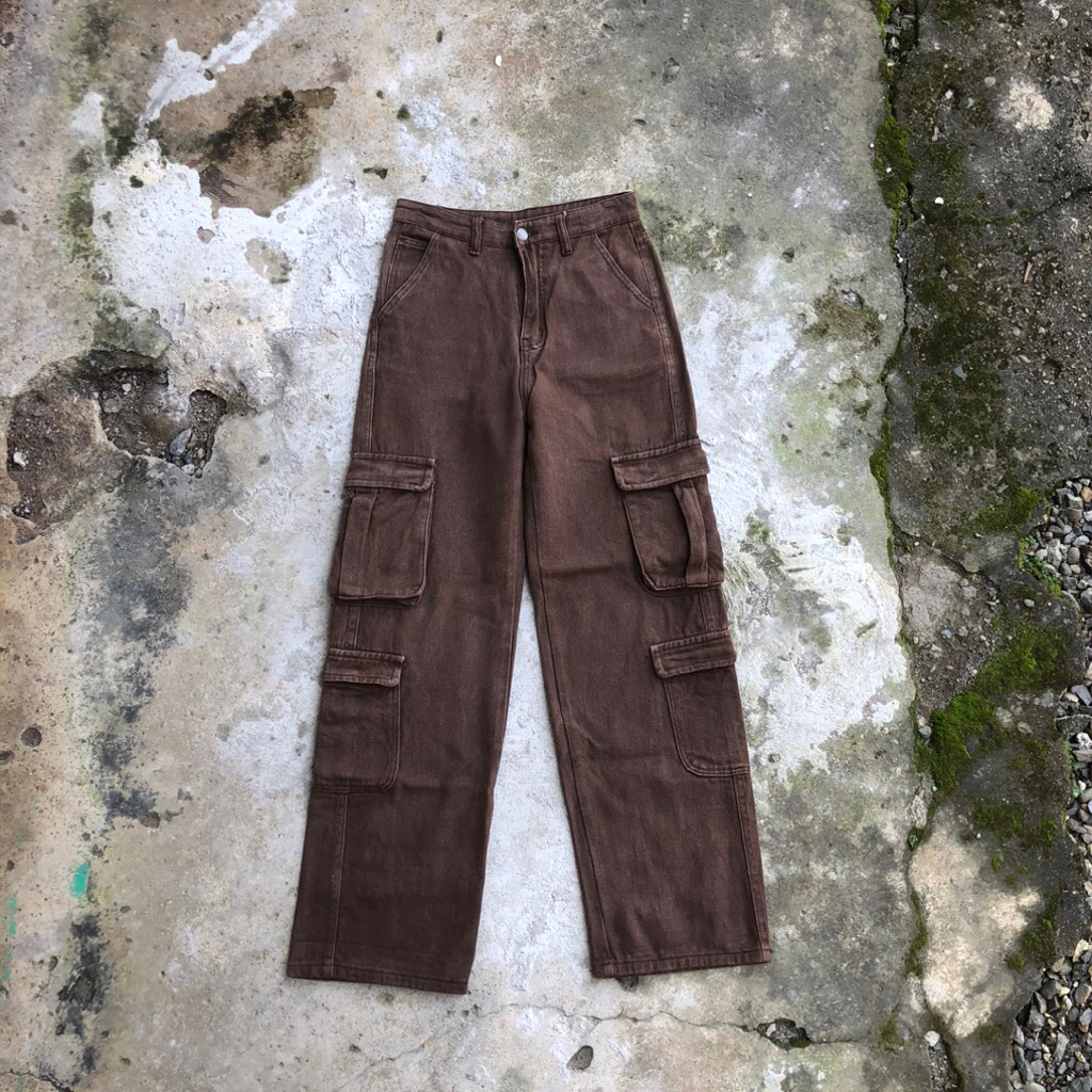 Multipocket baggy pants denim ( second/bekas )