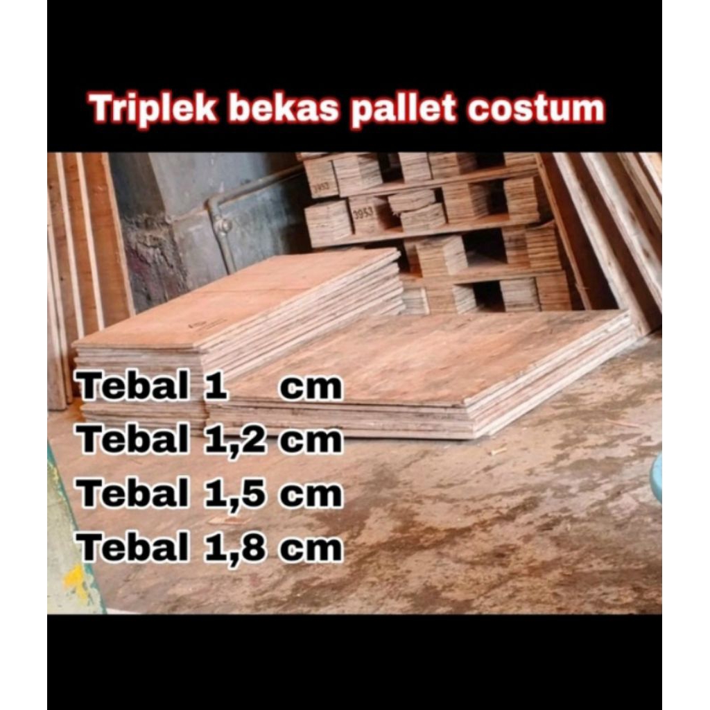65.112 Triplek Bekas Palet tebal 18 mm