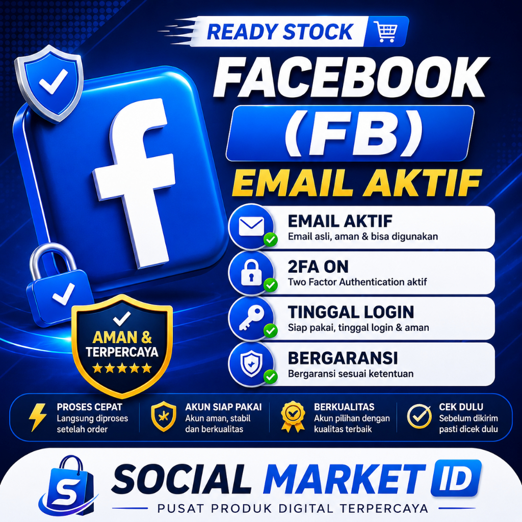 AKUN FACEBOOK 2FA AKTIF + EMAIL AKTIF AMAN DAN SIAP DIGUNAKAN
