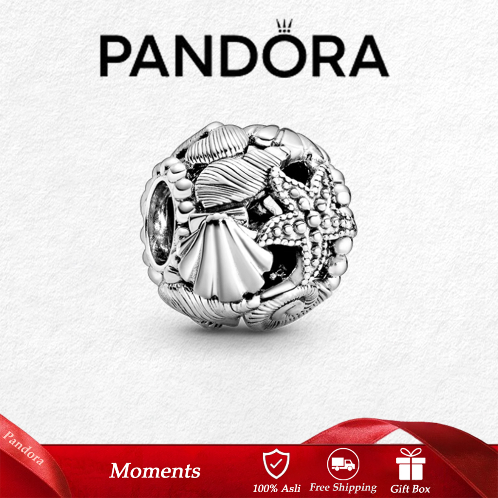 PANDORA Charm Bintang Laut  Perak Hati  Aksesoris DIY