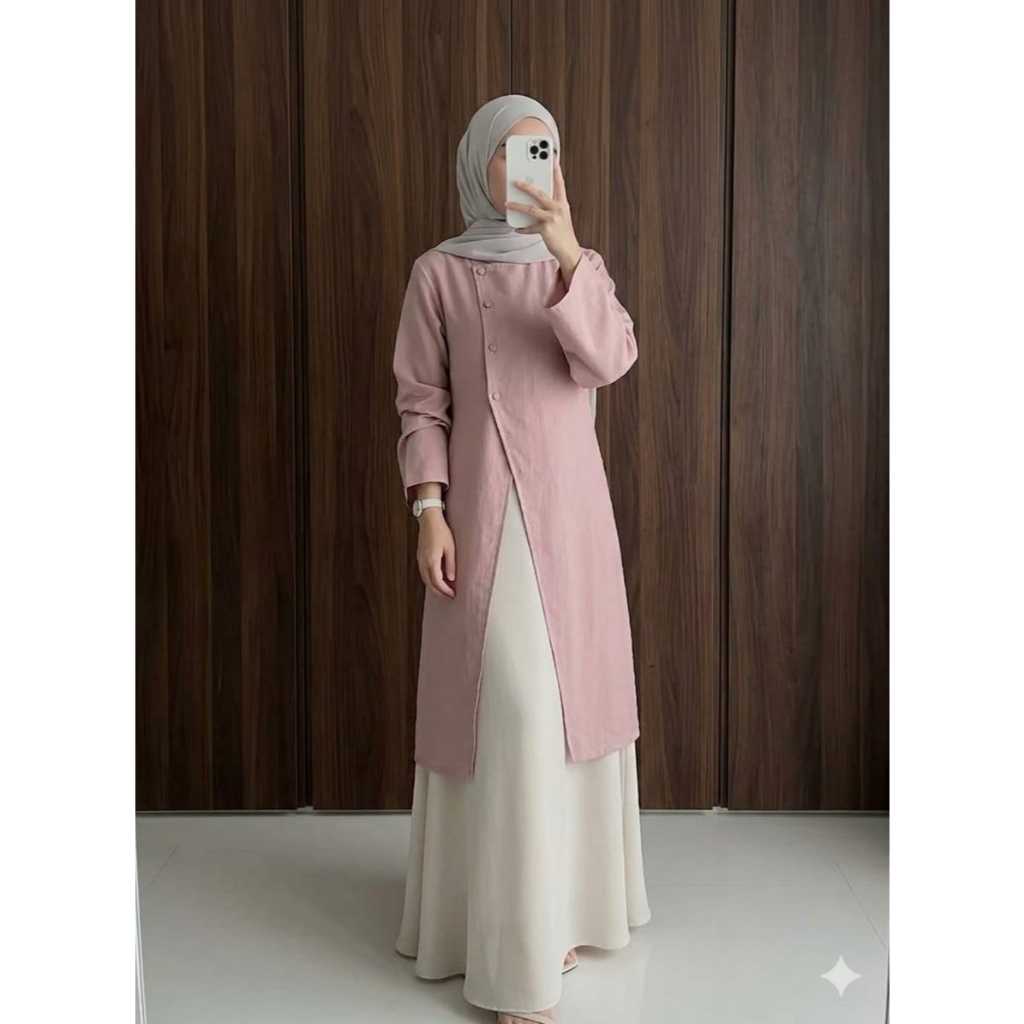 Shankarra l Renna Tunic Kaos Busui Linen - Nyaman, Adem, dan Stylish
