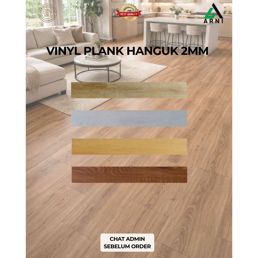 Vinyl Plank Hanguk/ Ukuran 2mm/ Dekorasi Lantai