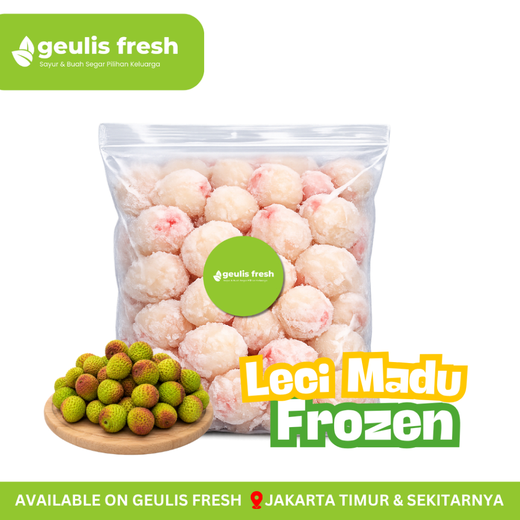Leci Madu Manis Frozen 500gr Leci Madu Frozen | Buah Frozen Fresh Jakarta Timur Geulis Fresh