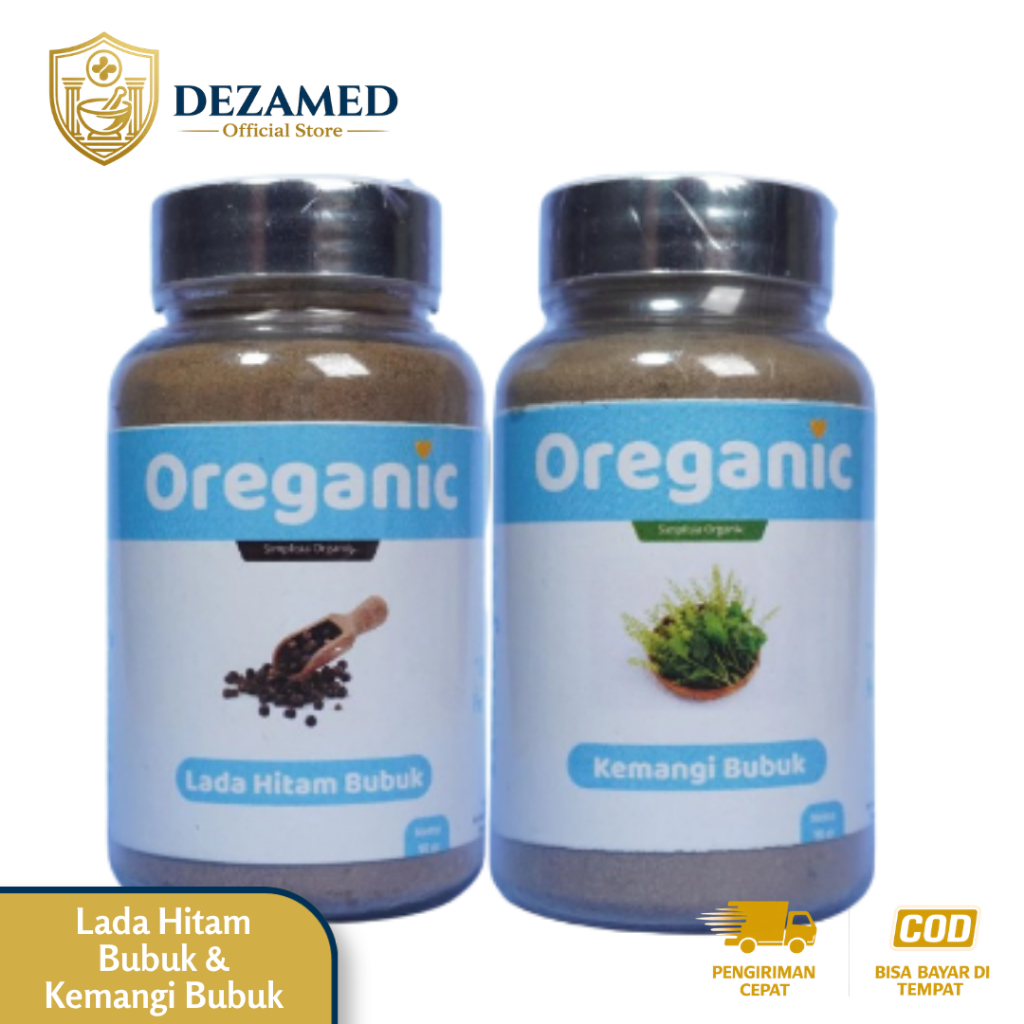 OREGANIC - Paket Lada Hitam Bubuk & Kemangi Bubuk