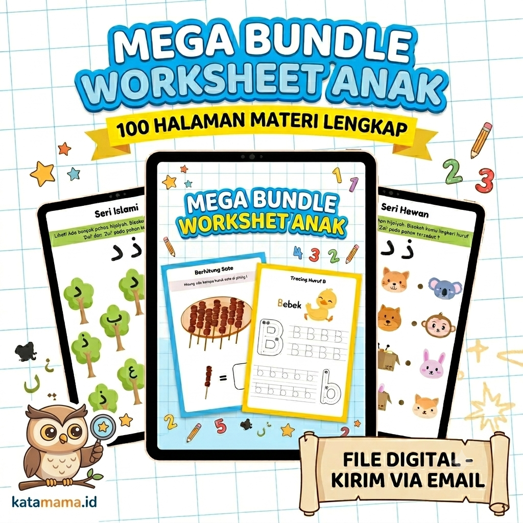[PRINTABLE PDF] 500++ Halaman Worksheet Anak Edukatif Toddler TK PAUD Lembar Kerja Belajar Membaca B