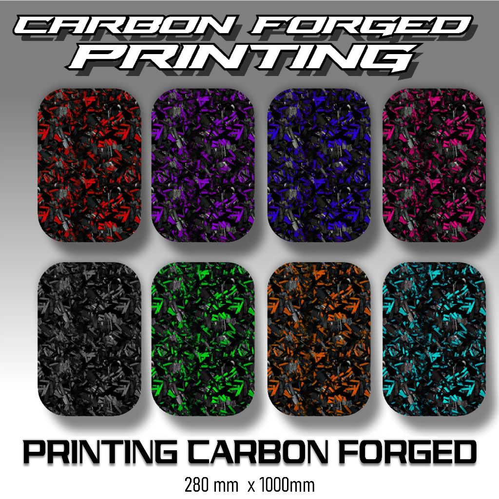 STIKER STICKER MOTIF CARBON FORGED PRINTING - CARBON FORGED - STIKER CARBON UNIVERSAL