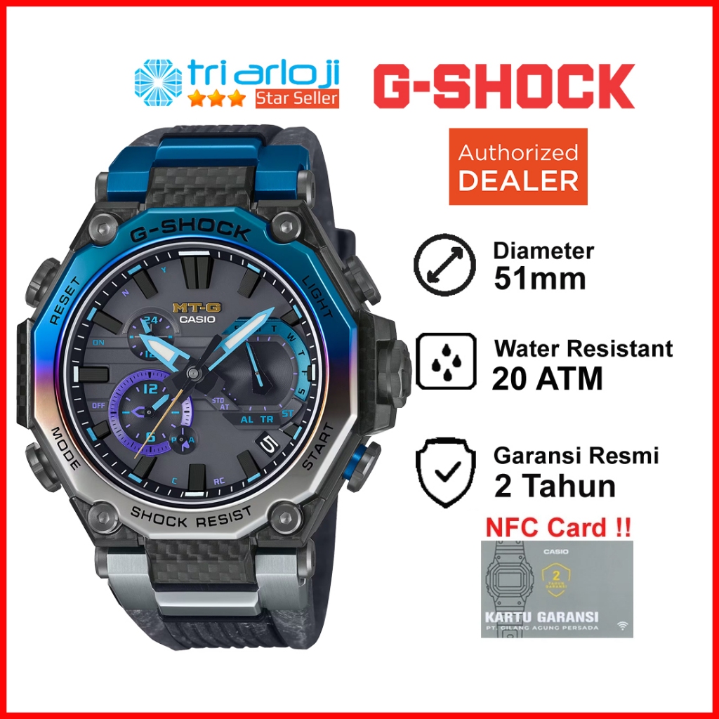 Casio G-SHOCK MTG-B2000YST-1ADR Jam Tangan Pria Analog MTG-B2000YST-1A GSHOCK MTGB2000 MTG B2000YST 