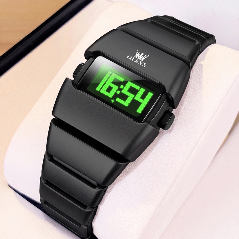 OLEVS Jam Tangan Digital Pria Original Anti Air Keren Luminous Watch Men Cod