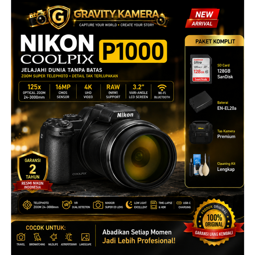 NIKON COOLPIX P1000 / NIKON P1000 / KAMERA NIKON P1000