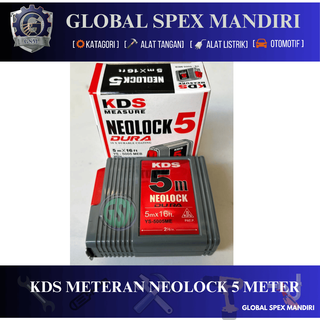 KDS METERAN NEOLOCK 5 M / MEASURING TAPE 5 meter