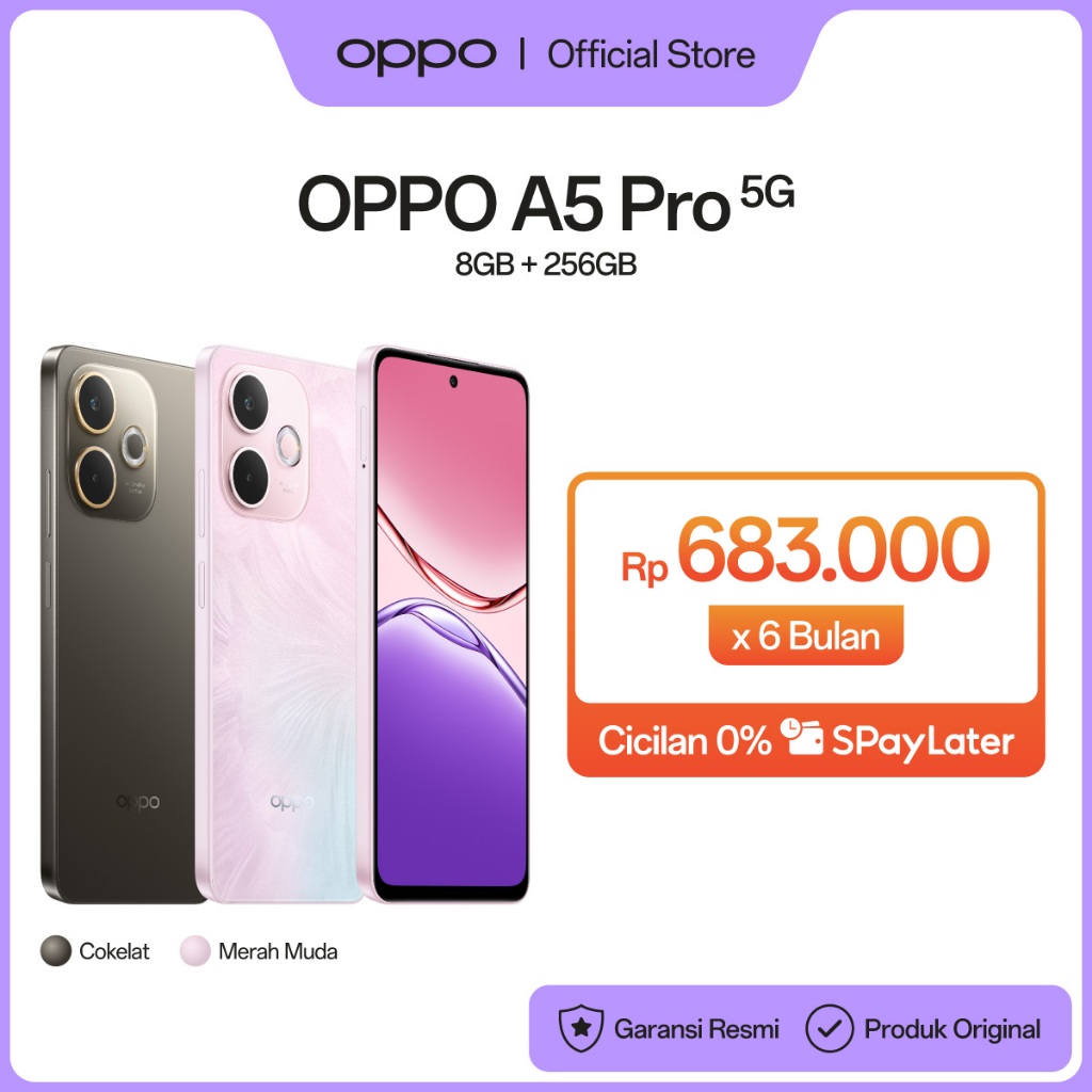 OPPO A5 Pro 5G [IP69 Water Resistant, Large Battery 5800mAh, Military-Grade Shock Resistance]