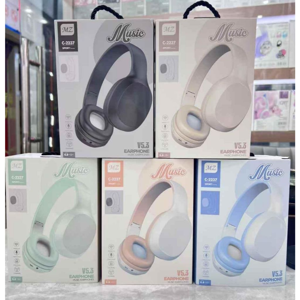 Headphone Bluetooth C-2237: Wireless Over-Ear Gaming Earphone