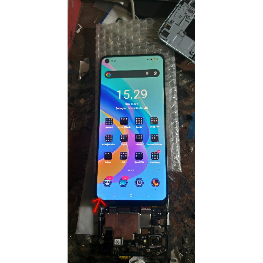 lcd oppo a76 original 100% copotan minus baca deskripsi