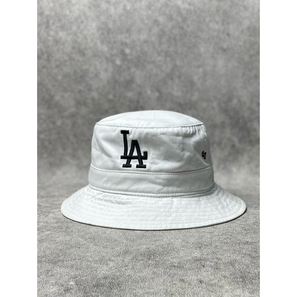 Topi Bucket Hat 47’ Brand Los Angeles Dodgers “LA” Logo Cotton Second Original Import Murah