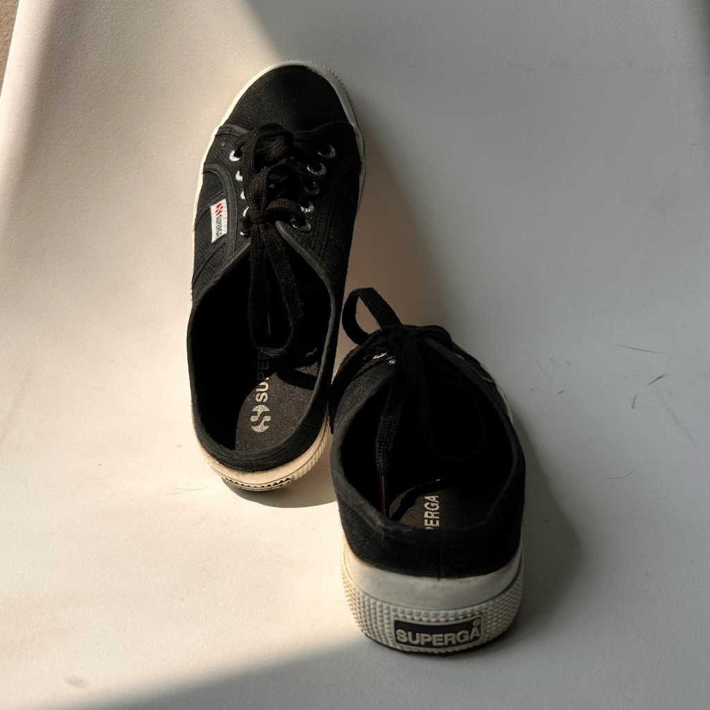 Superga 2402 Mule Hitam Size 37 Original Sepatu Slip On Wanita Kondisi Bagus