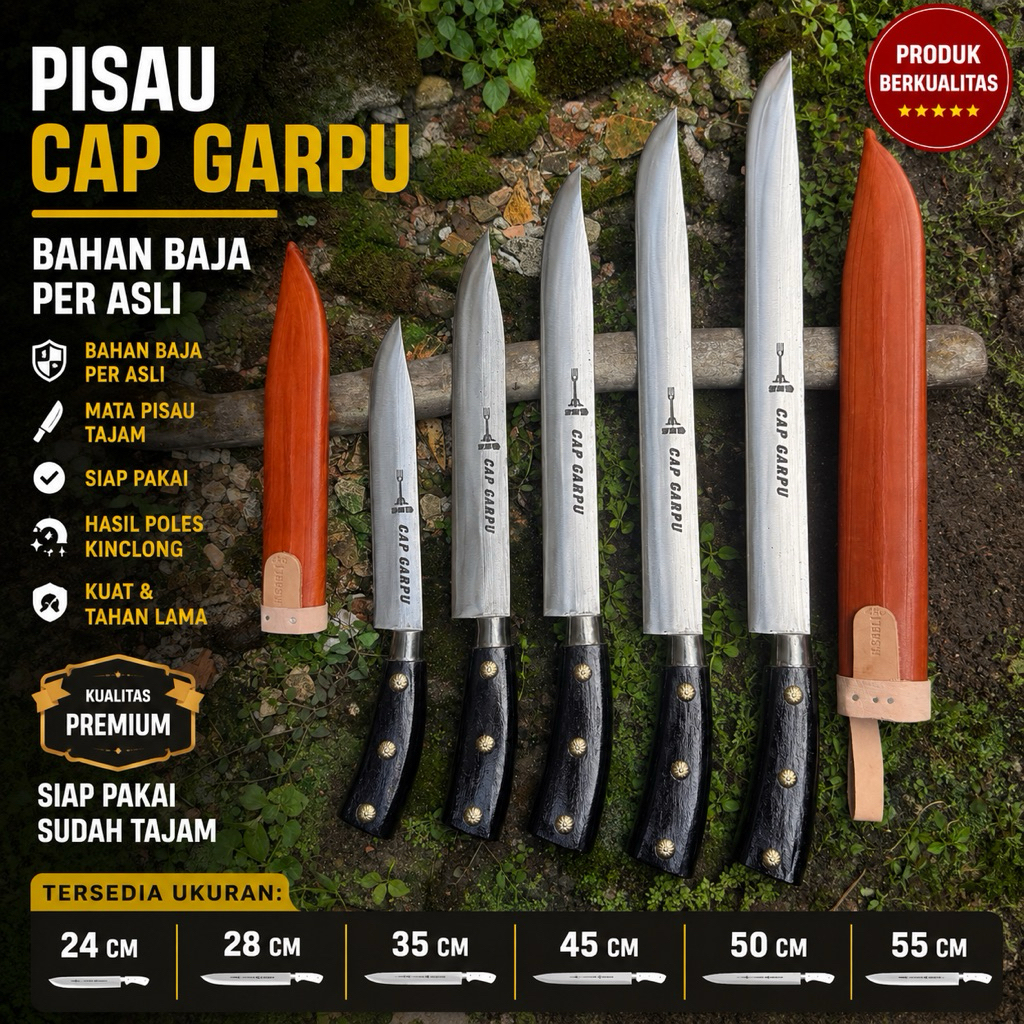 PISAU CAP GARPU POTONG DAGING