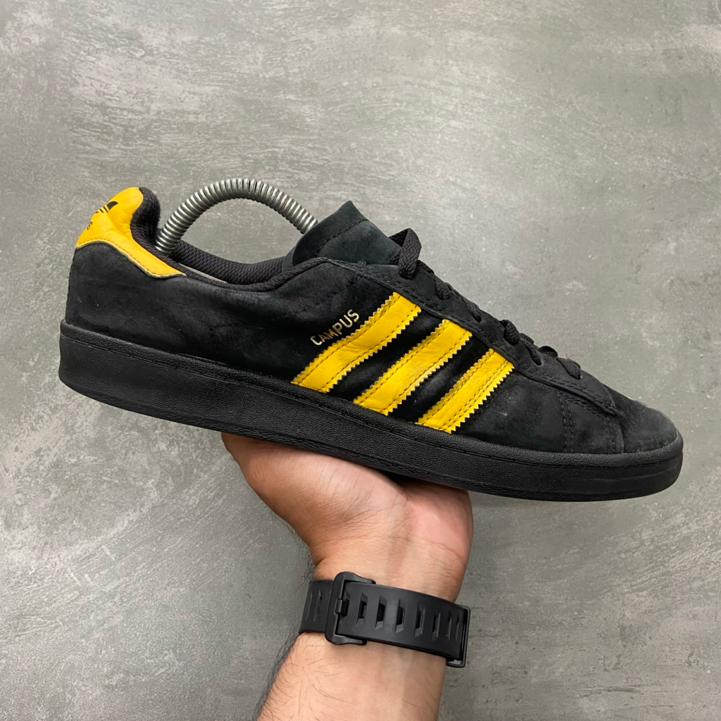 [Size 42.5] Adidas Campus ADV ‘Black Bold Gold’ GW3131 Second Original Kondisi Mulus No Minus. Harga