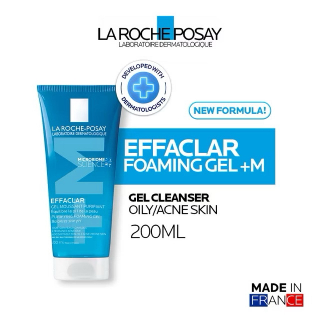 (ORIGINAL 100% BPOM) R3JECT KEMASAN La Roche Posay Effaclar Foaming Gel+M Cleanser 200ml - Facial Wa