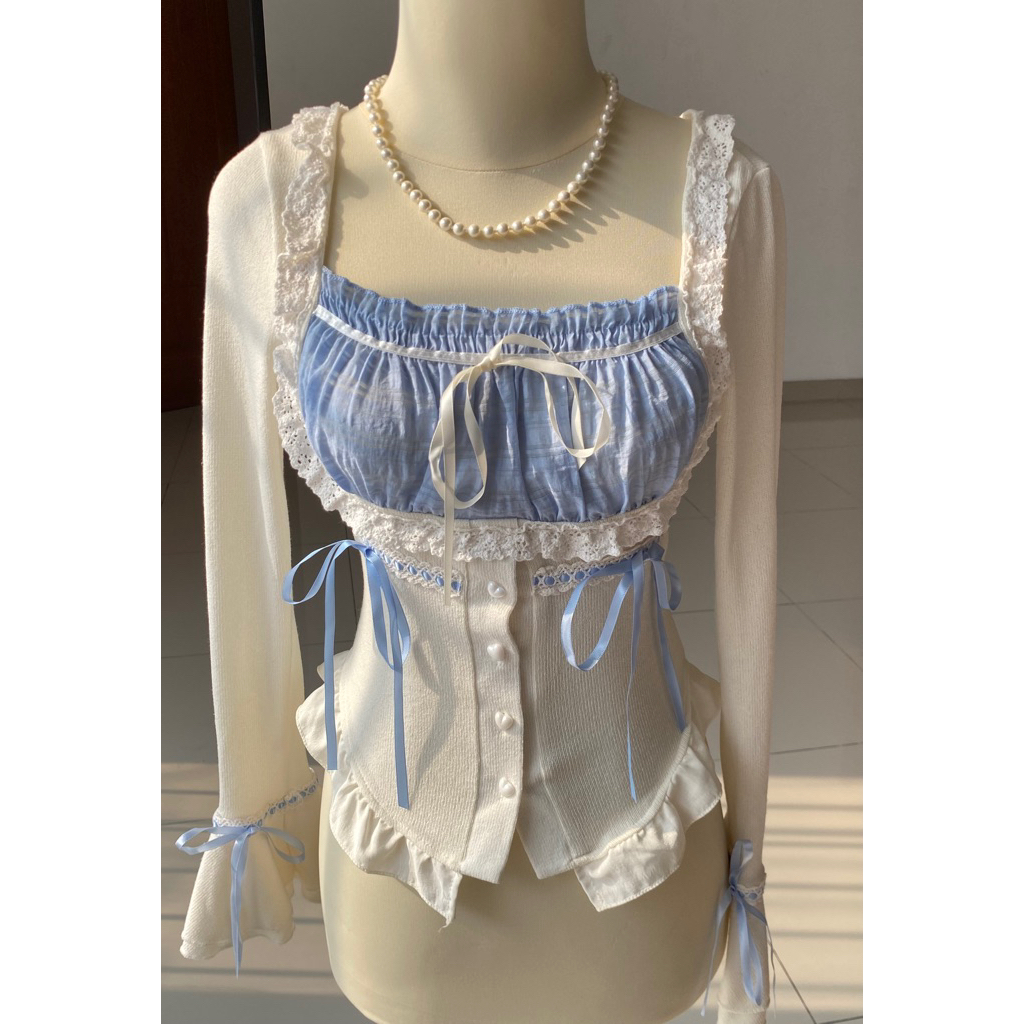 MILKMAID TOP BIRU