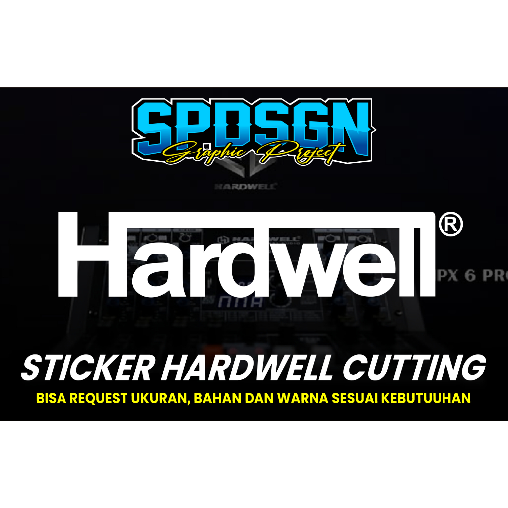 Sticker Cutting Logo Hardwell Hardcase Box Sound Custom