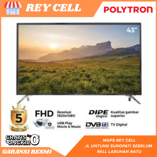 TV POLYTRON PLD 43V7153 43INC DIGITAL TV garansi resmi