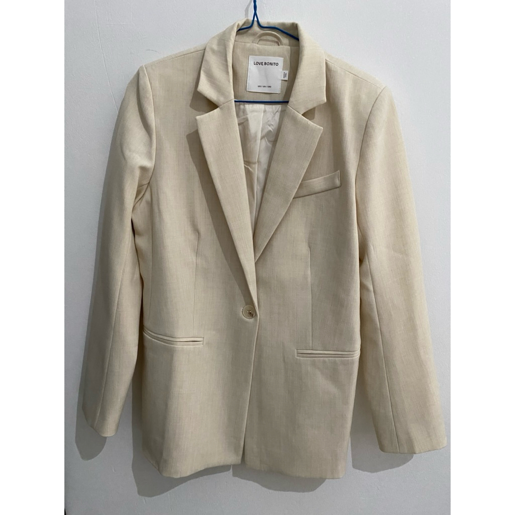 Love Bonito RuchedReady Aera Blazer Cream S