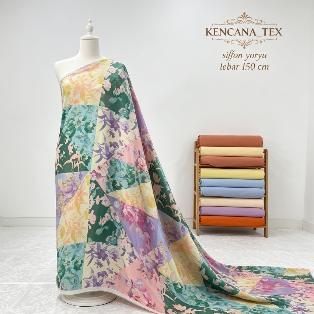 kain sifon yoryu motif - kain sifon motif - kain sifon yoryu premium - kain sifon yoryu motif batik