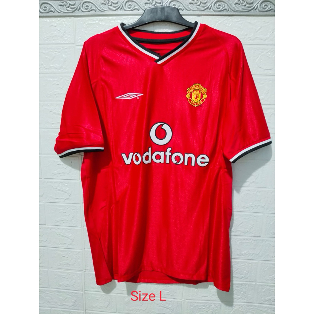 Jersey Retro Manchester united Home 2000-2002 UmbroxVodafone
