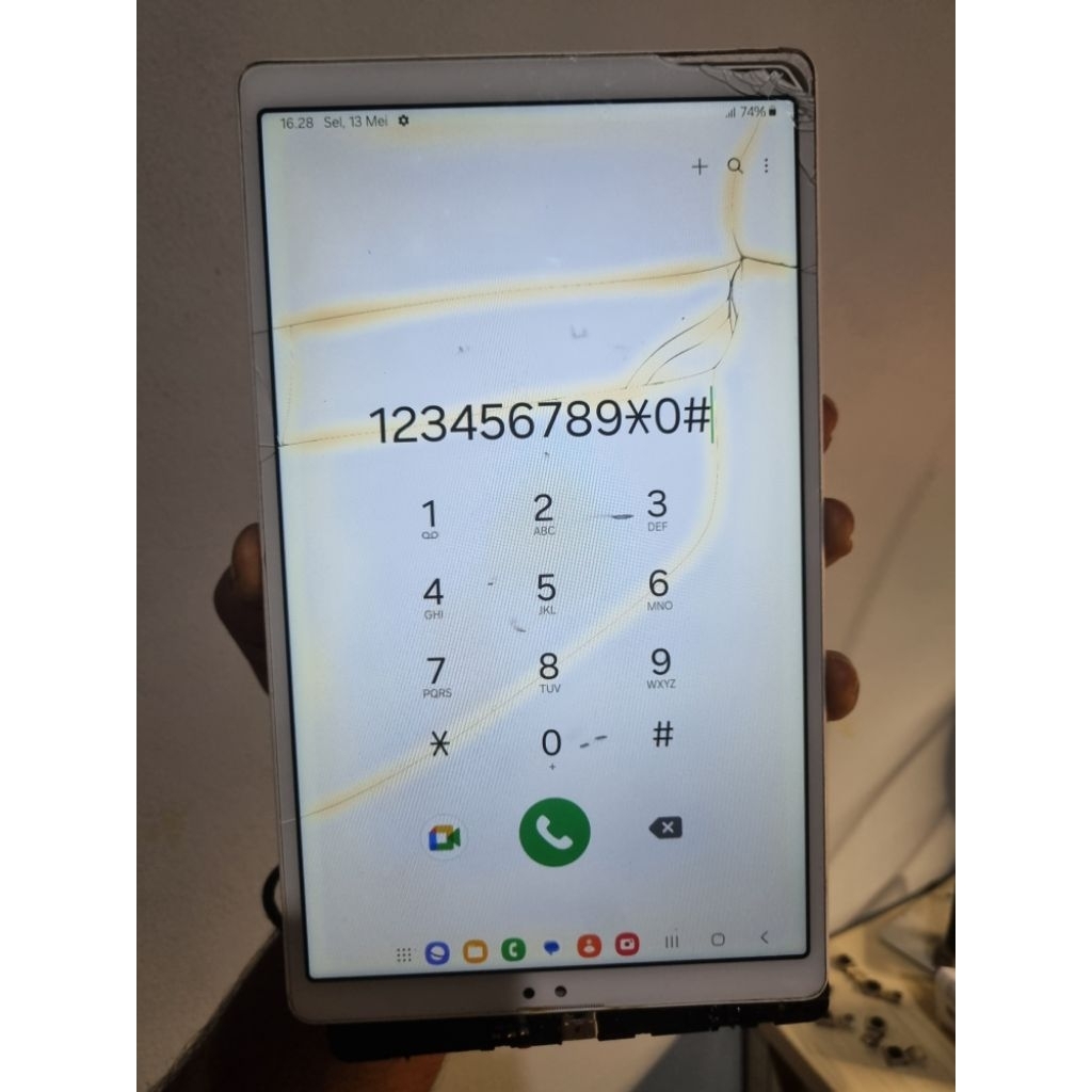 LCD samsung Tab A7 Lite Normal minus Copotan