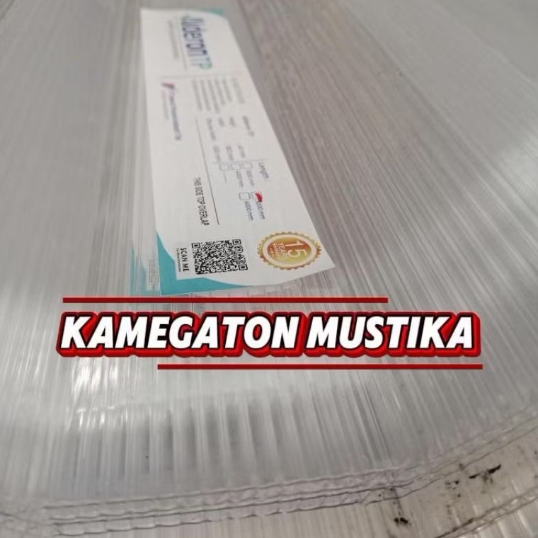 Atap Alderon Transparan Double Layer 5 Meter