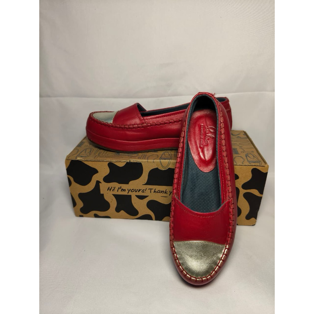 Sepatu Kulit Serlium Platform36 Red