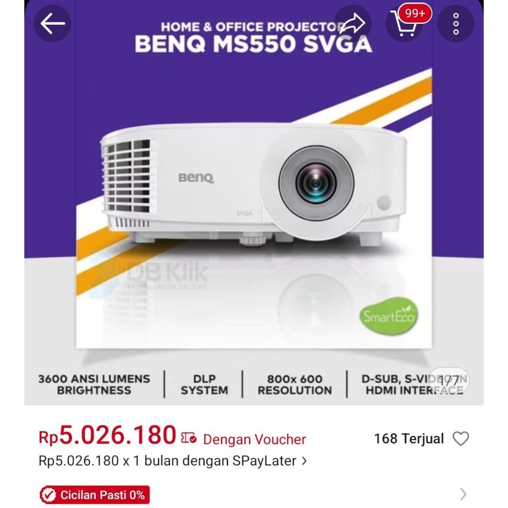 Proyektor BENQ MS550 second